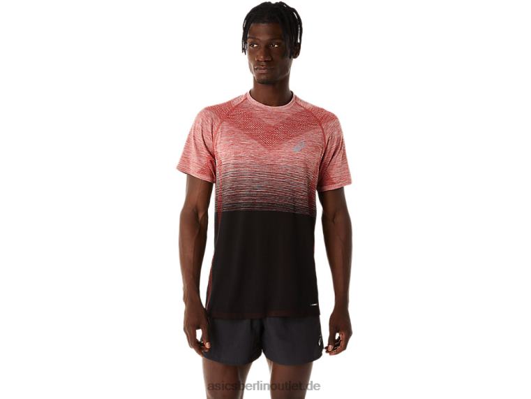 Nahtloses Kurzarm-Oberteil für Herren BL4N119Asics Performance Black/Spice Latte