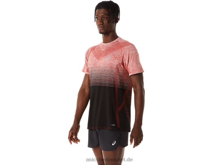 Nahtloses Kurzarm-Oberteil für Herren BL4N119Asics Performance Black/Spice Latte