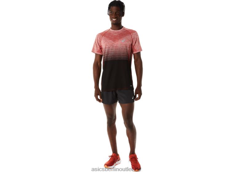 Nahtloses Kurzarm-Oberteil für Herren BL4N119Asics Performance Black/Spice Latte