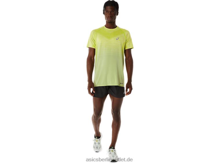 Nahtloses Kurzarm-Oberteil für Herren BL4N27Asics leichter Salbei/Limettenschale