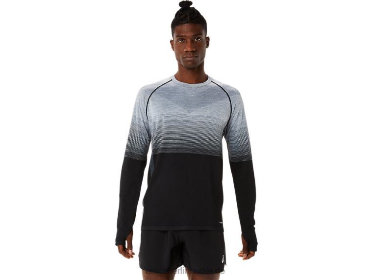 Nahtloses Langarm-Oberteil für Herren BL4N1073Asics Performance-Schwarz/Trägergrau