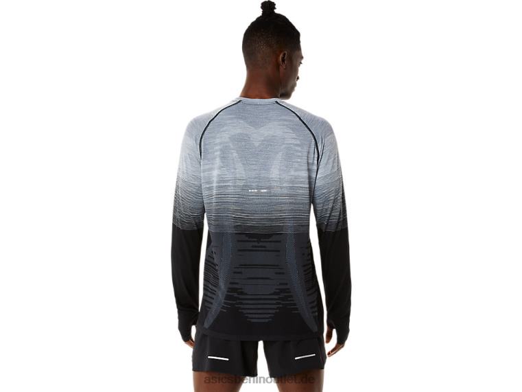 Nahtloses Langarm-Oberteil für Herren BL4N1073Asics Performance-Schwarz/Trägergrau
