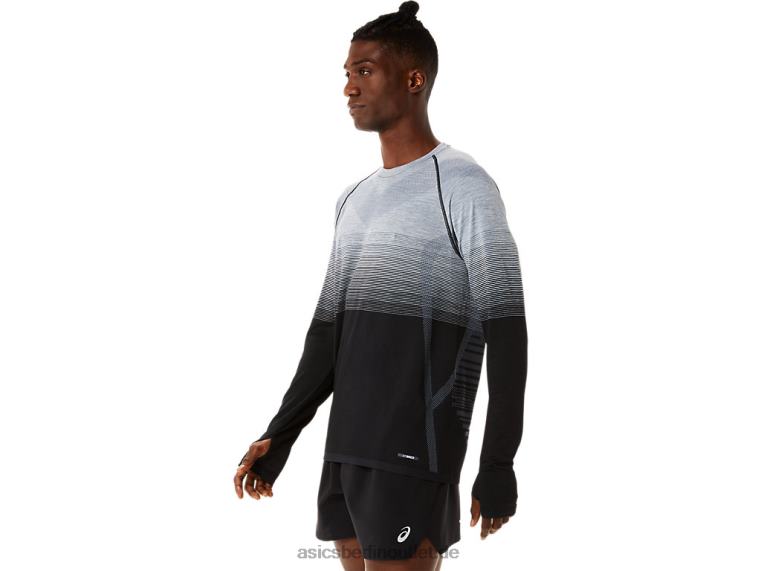 Nahtloses Langarm-Oberteil für Herren BL4N1073Asics Performance-Schwarz/Trägergrau