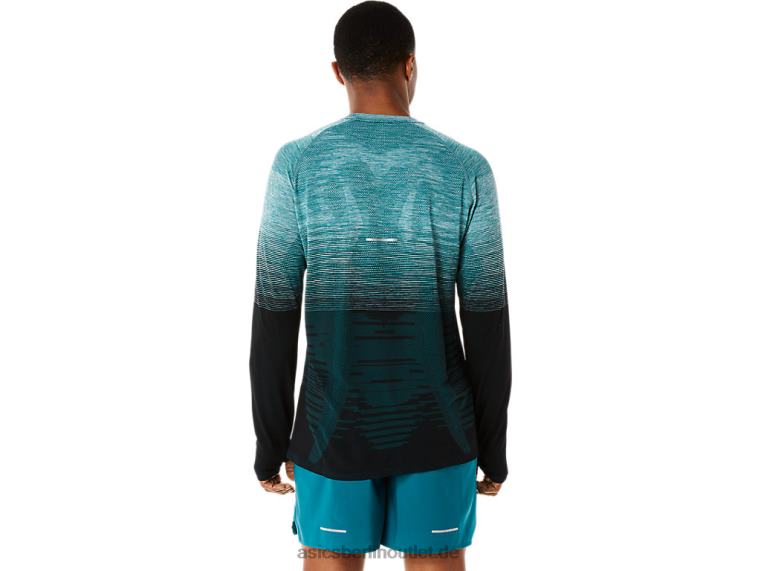 Nahtloses Langarm-Oberteil für Herren BL4N862Asics Samtkiefer/Performance-Schwarz