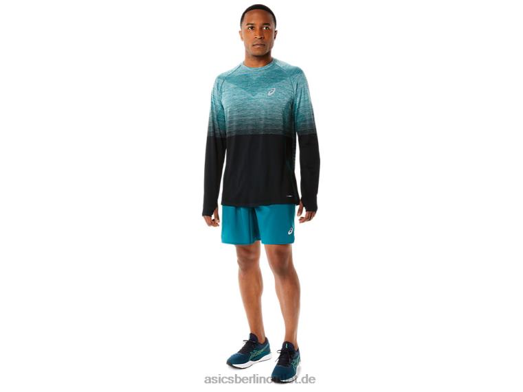Nahtloses Langarm-Oberteil für Herren BL4N862Asics Samtkiefer/Performance-Schwarz