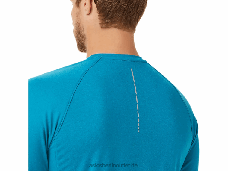 Perf Langarm-Henley für Herren BL4N2026Asics blaugrünes Heidekraut