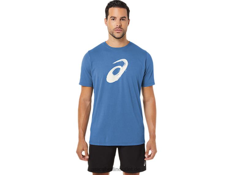 Pinsel-Kurzarm-T-Shirt BL4N1057Asics azurblau