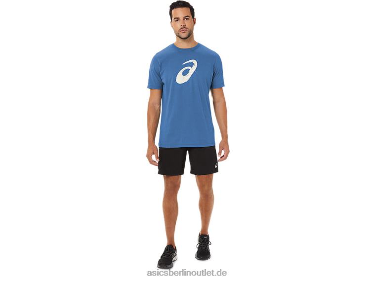 Pinsel-Kurzarm-T-Shirt BL4N1057Asics azurblau