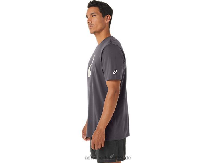 Pinsel-Kurzarm-T-Shirt BL4N158Asics dunkelgraues Heidekraut