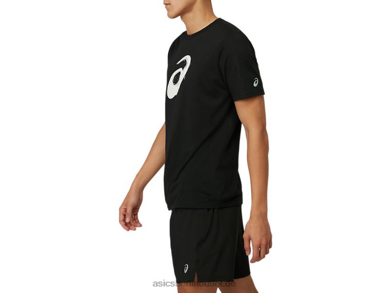 Pinsel-Kurzarm-T-Shirt BL4N2075Asics Leistung schwarz