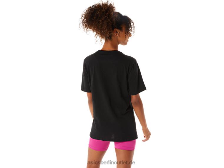 Pinsel-Kurzarm-T-Shirt BL4N2075Asics Leistung schwarz