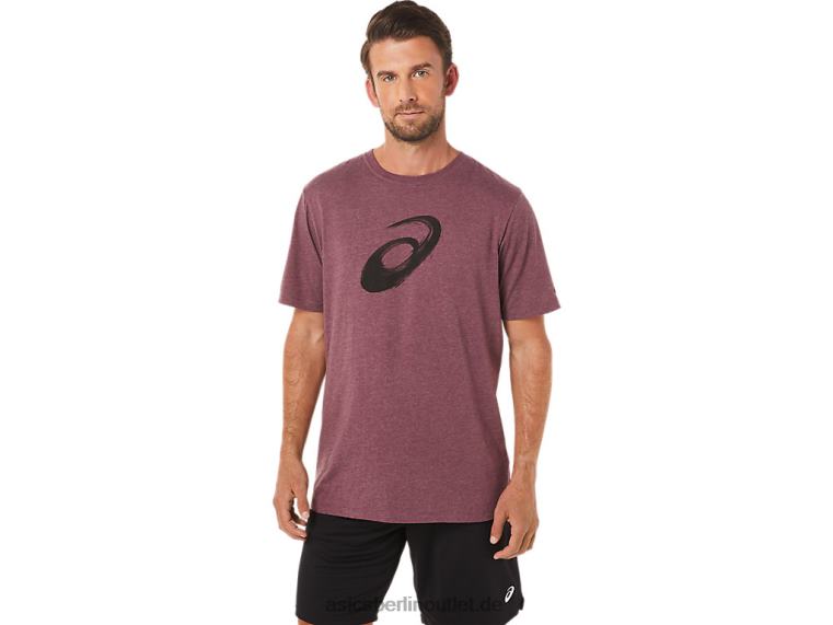 Pinsel-Kurzarm-T-Shirt BL4N2078Asics tiefes Marsheidekraut