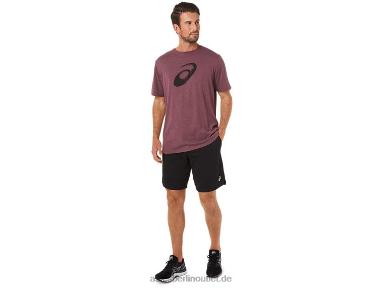 Pinsel-Kurzarm-T-Shirt BL4N2078Asics tiefes Marsheidekraut