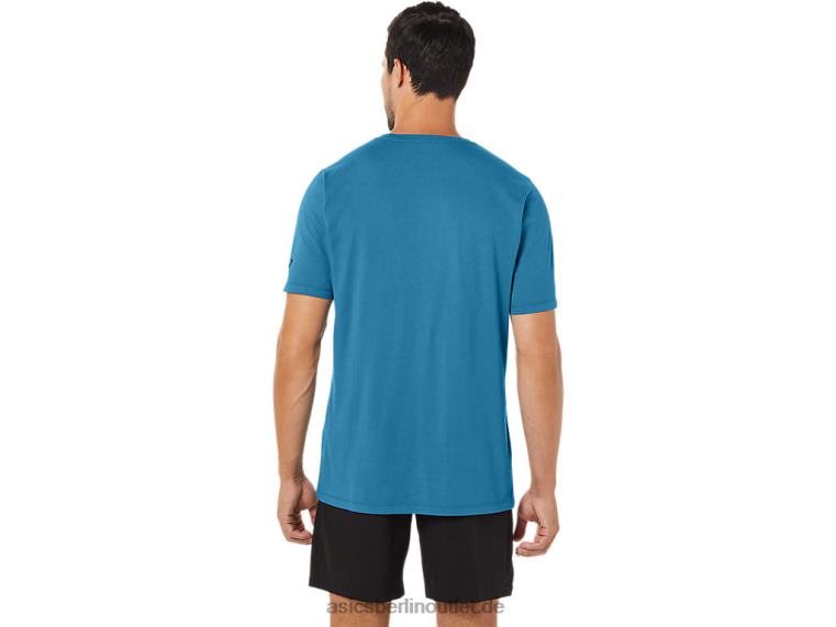 Pinsel-Kurzarm-T-Shirt BL4N72Asics Inselblaues Heidekraut
