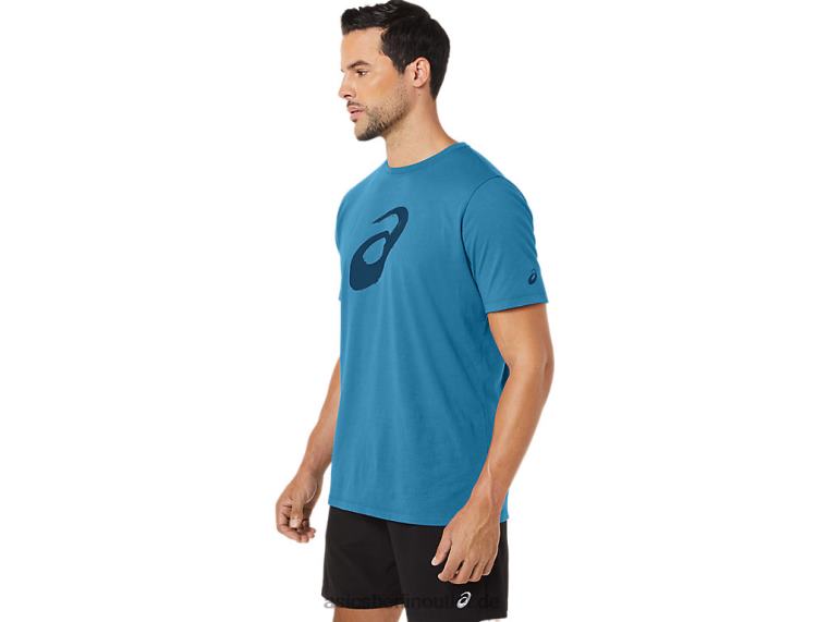 Pinsel-Kurzarm-T-Shirt BL4N72Asics Inselblaues Heidekraut