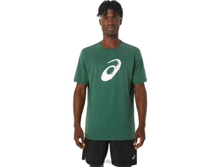 Pinsel-Kurzarm-T-Shirt BL4N879Asics jägergrün