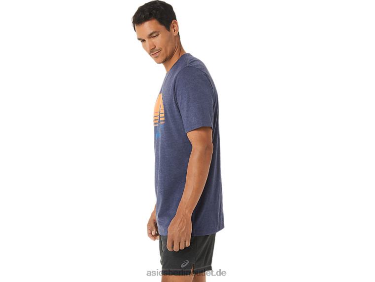 T-Shirt mit Sonnenaufgang-Läufer-Grafik BL4N1262Asics Peacoat-Heidekraut