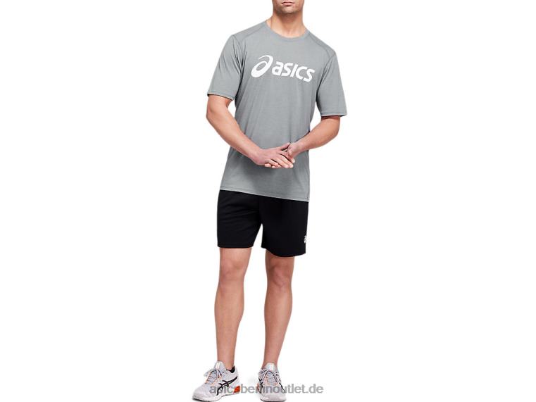 Triblend-Trainingsoberteil für Herren mit kurzen Ärmeln BL4N1987Asics Plattenfelsen erika/weiß