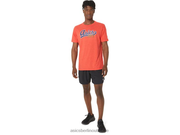 Unisex 77 Baseball-T-Shirt BL4N99Asics klassisches rotes Heidekraut