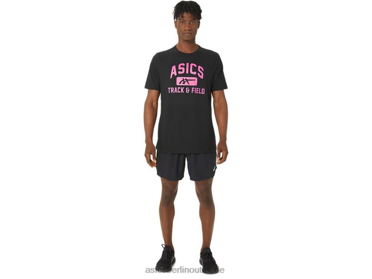 Unisex-T-Shirt mit Leichtathletik-Grafik BL4N67Asics Leistung schwarz