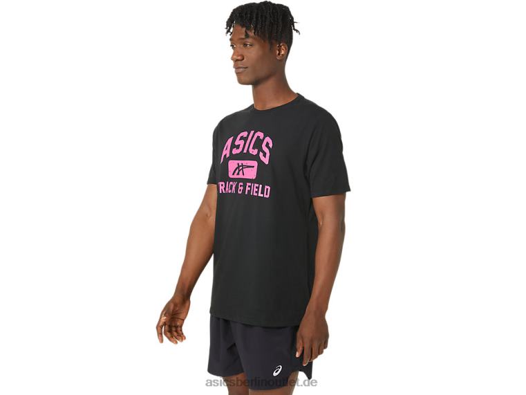 Unisex-T-Shirt mit Leichtathletik-Grafik BL4N67Asics Leistung schwarz