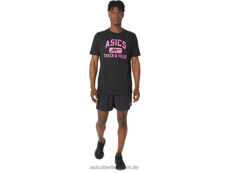 Unisex-T-Shirt mit Leichtathletik-Grafik BL4N67Asics Leistung schwarz