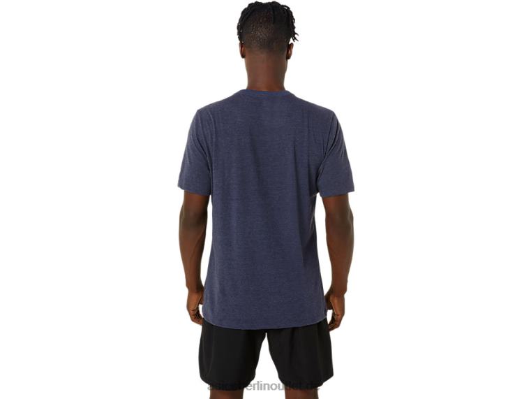 Unisex-Wrestling-Grafik-T-Shirt BL4N826Asics Peacoat-Heidekraut