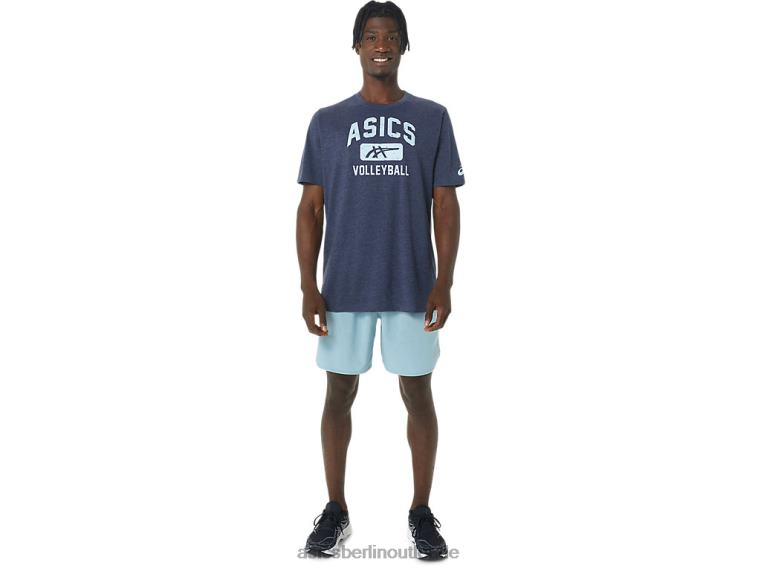 Volleyball-Grafik-T-Shirt BL4N865Asics Peacoat-Heidekraut