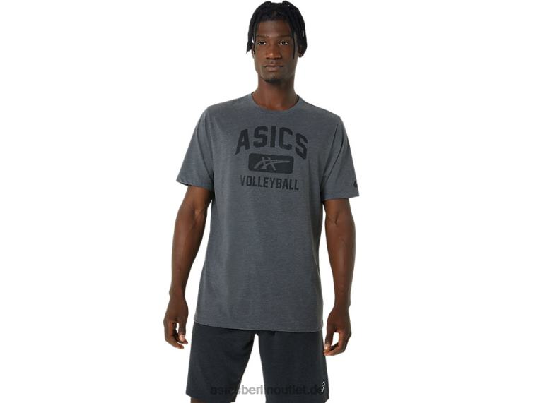 Volleyball-Grafik-T-Shirt BL4N878Asics dunkelgraues Heidekraut