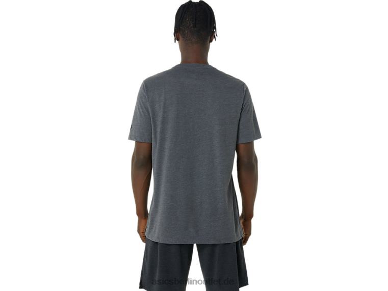 Volleyball-Grafik-T-Shirt BL4N878Asics dunkelgraues Heidekraut