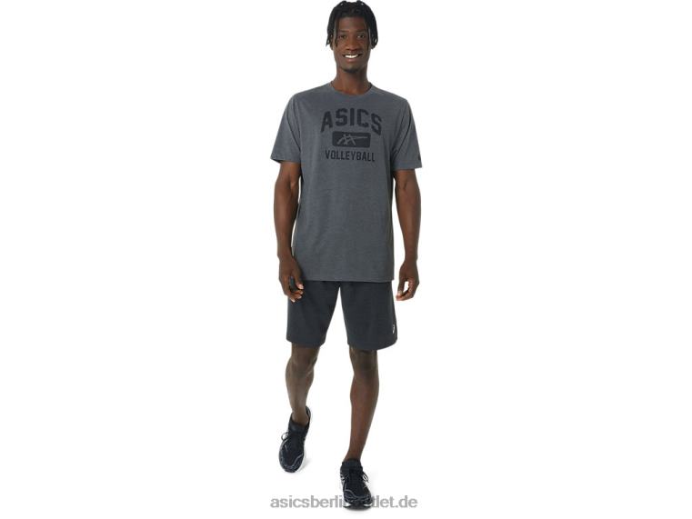 Volleyball-Grafik-T-Shirt BL4N878Asics dunkelgraues Heidekraut