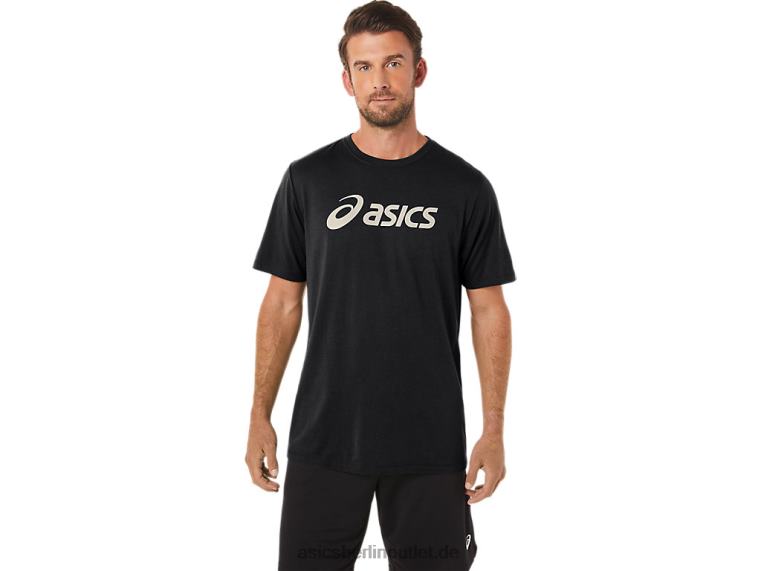 xg kurzärmliges Lockup-Logo-T-Shirt BL4N11Asics Leistung schwarz