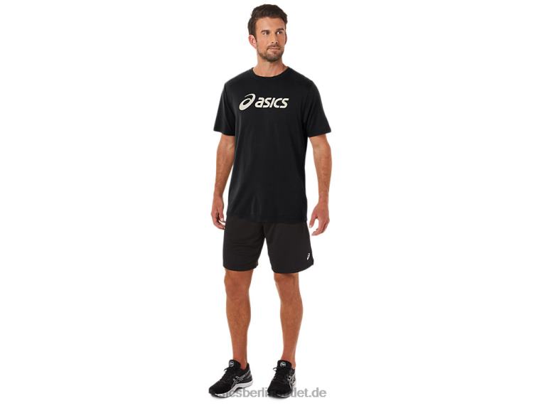 xg kurzärmliges Lockup-Logo-T-Shirt BL4N11Asics Leistung schwarz