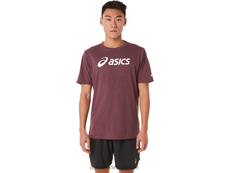 xg kurzärmliges Lockup-Logo-T-Shirt BL4N1463Asics tiefes Marsheidekraut