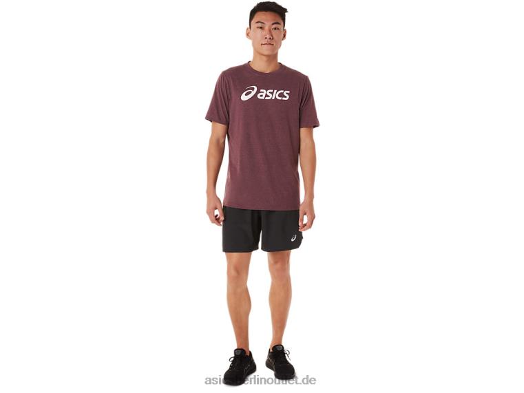 xg kurzärmliges Lockup-Logo-T-Shirt BL4N1463Asics tiefes Marsheidekraut