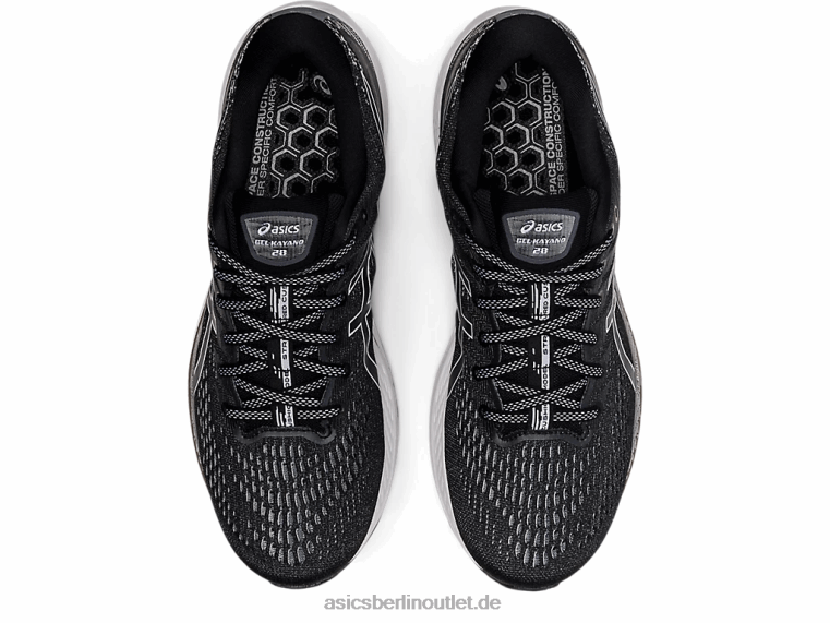 Gel-Kayano 28 extra breit BL4N1868Asics Schwarz-Weiss