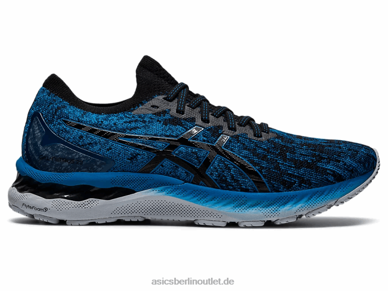 Gel-Nimbus 23 gestrickt BL4N1895Asics wiedergeboren blau/schwarz