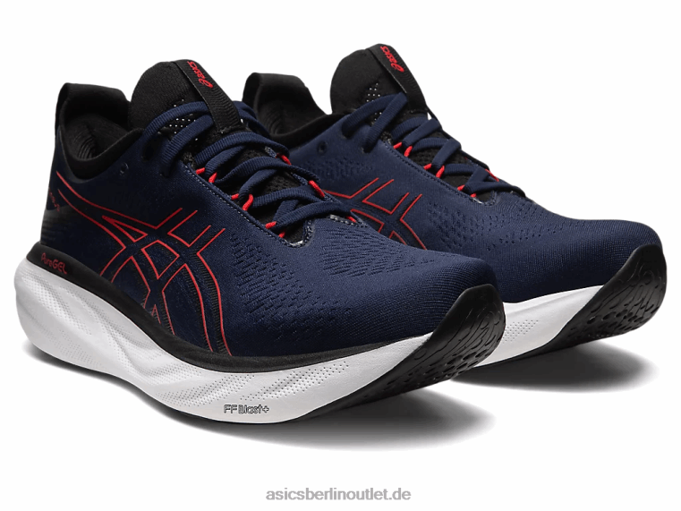Gel-Nimbus 25 BL4N333Asics Mitternacht/elektrisches Rot
