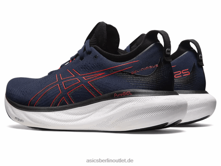 Gel-Nimbus 25 BL4N333Asics Mitternacht/elektrisches Rot