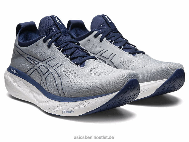 Gel-Nimbus 25 breit BL4N338Asics Blattgestein/Indigoblau