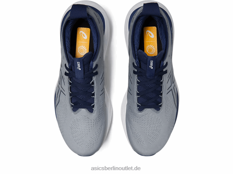 Gel-Nimbus 25 breit BL4N338Asics Blattgestein/Indigoblau