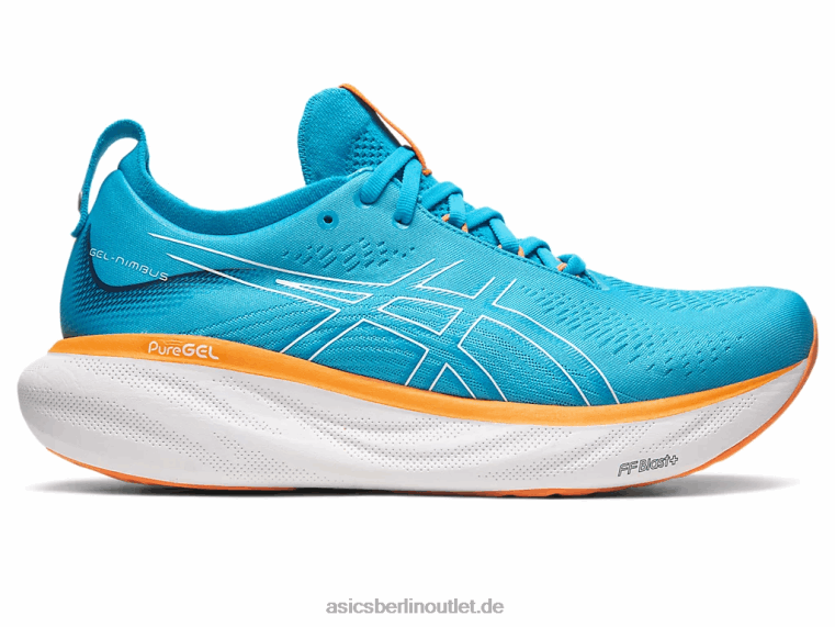 Gel-Nimbus 25 breit BL4N341Asics Inselblau/Sonnenpfirsich