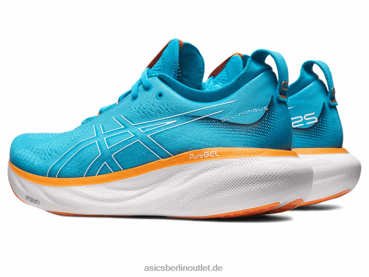 Gel-Nimbus 25 breit BL4N341Asics Inselblau/Sonnenpfirsich
