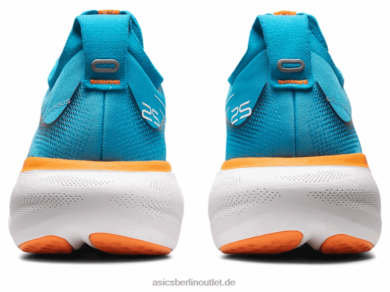 Gel-Nimbus 25 breit BL4N341Asics Inselblau/Sonnenpfirsich