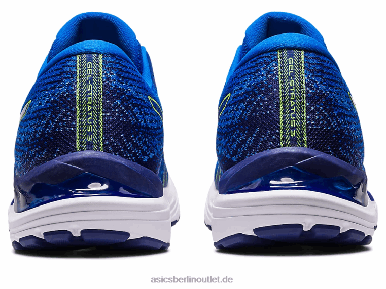 Gel-Stratus 3 gestrickt BL4N248Asics elektrisches Blau/Sicherheitsgelb