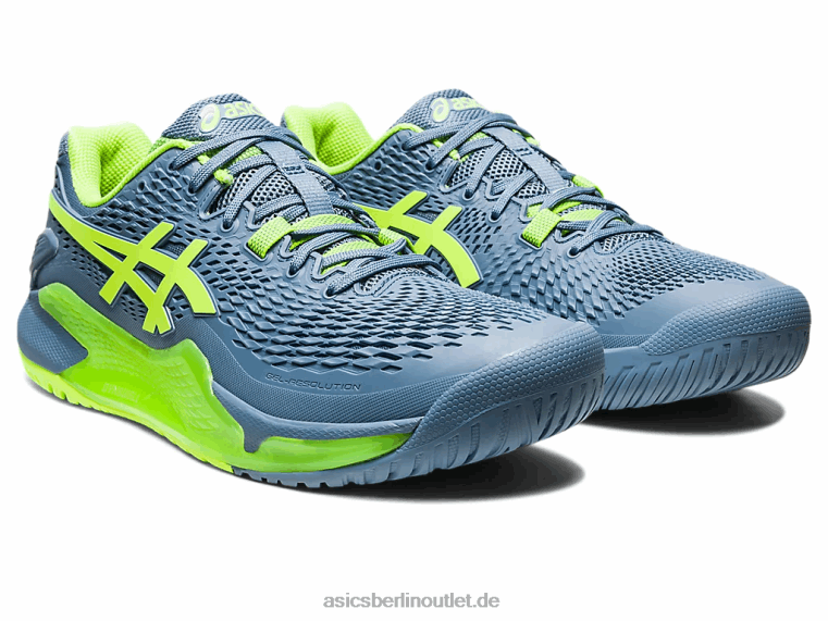 Gel-Auflösung 9 BL4N366Asics Stahlblau/Hazardgrün