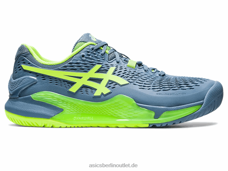 Gel-Auflösung 9 breit BL4N364Asics Stahlblau/Hazardgrün