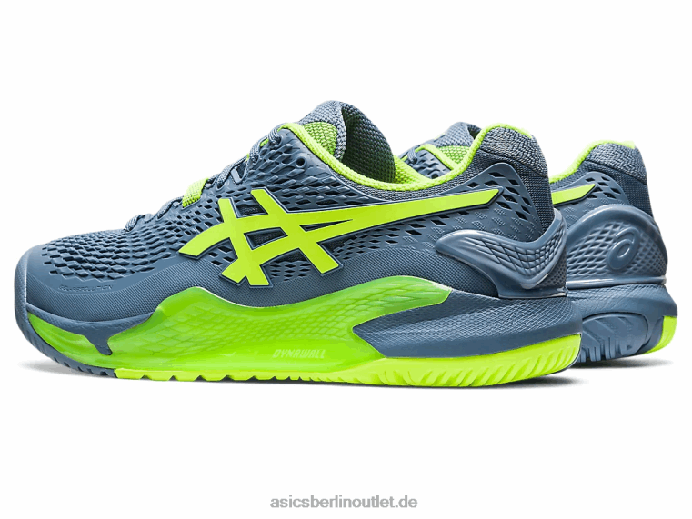 Gel-Auflösung 9 breit BL4N364Asics Stahlblau/Hazardgrün
