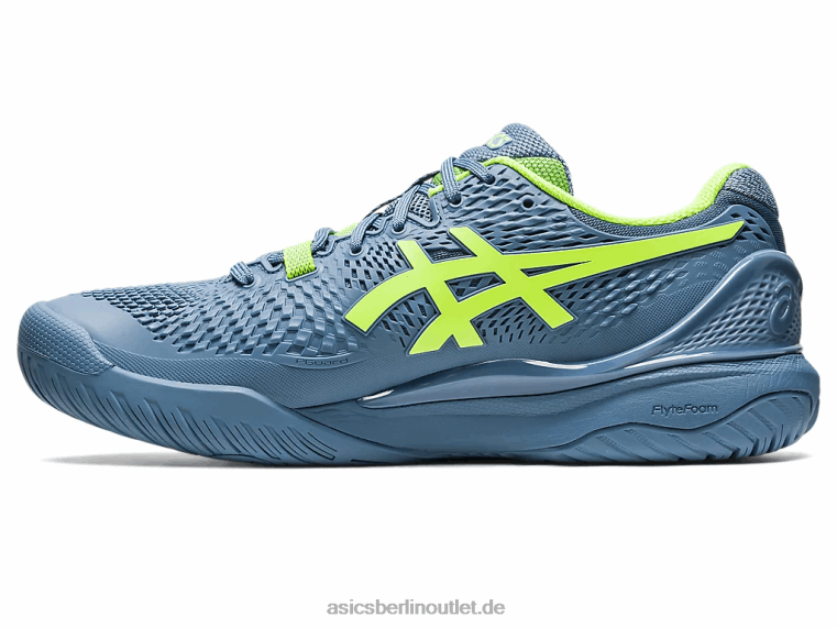 Gel-Auflösung 9 breit BL4N364Asics Stahlblau/Hazardgrün