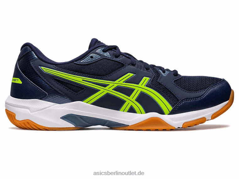 Gel-Rakete 10 BL4N407Asics Mitternacht/Gefahrengrün